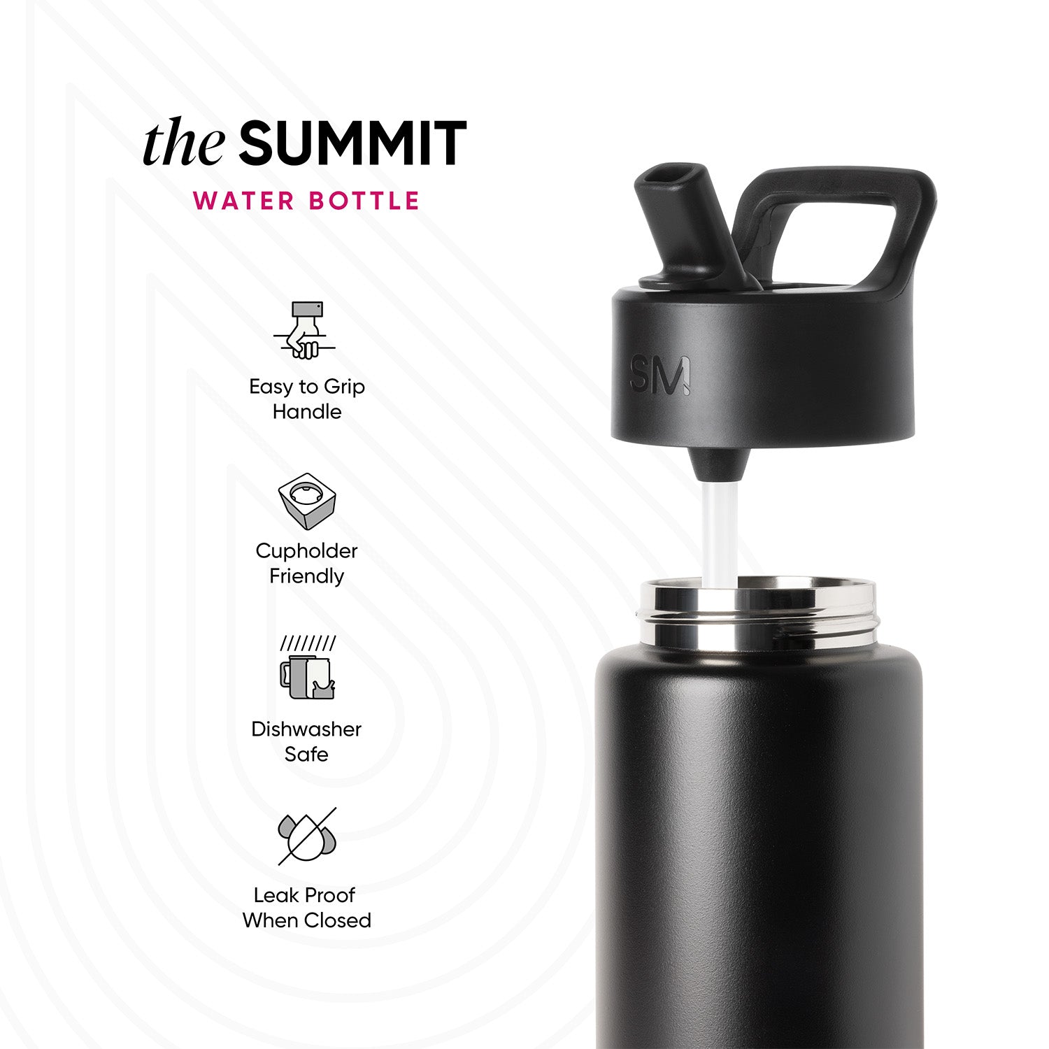 Summit Kids Water Bottle with Straw Lid - Monster Truck Rally