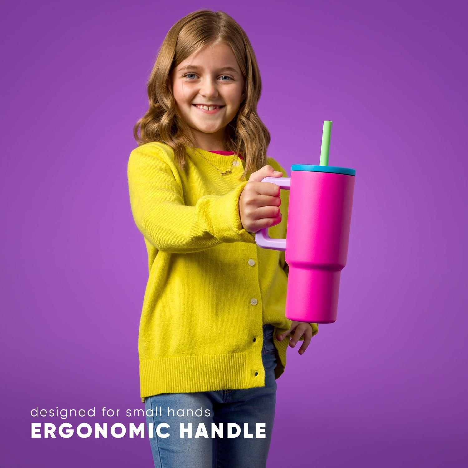 Trek Kids Tumbler with Silicone Straw Lid - Sage Florals