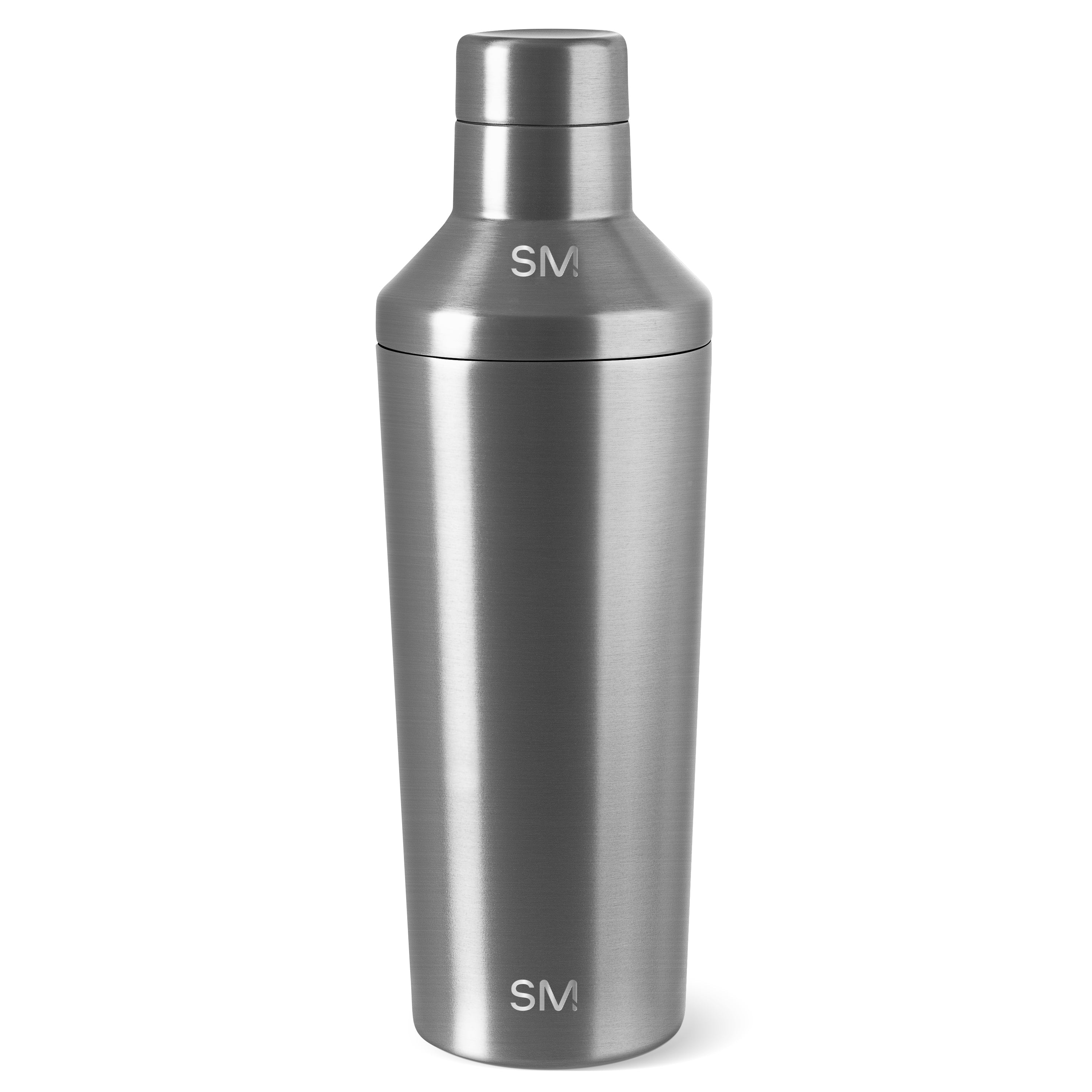 Classic Cocktail Shaker with Jigger Lid - Simple Stainless