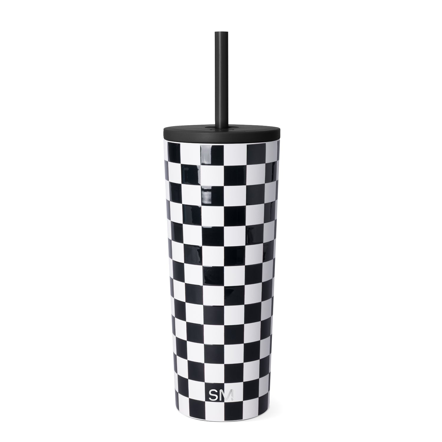 Classic Tumbler - Black and White Checkmate