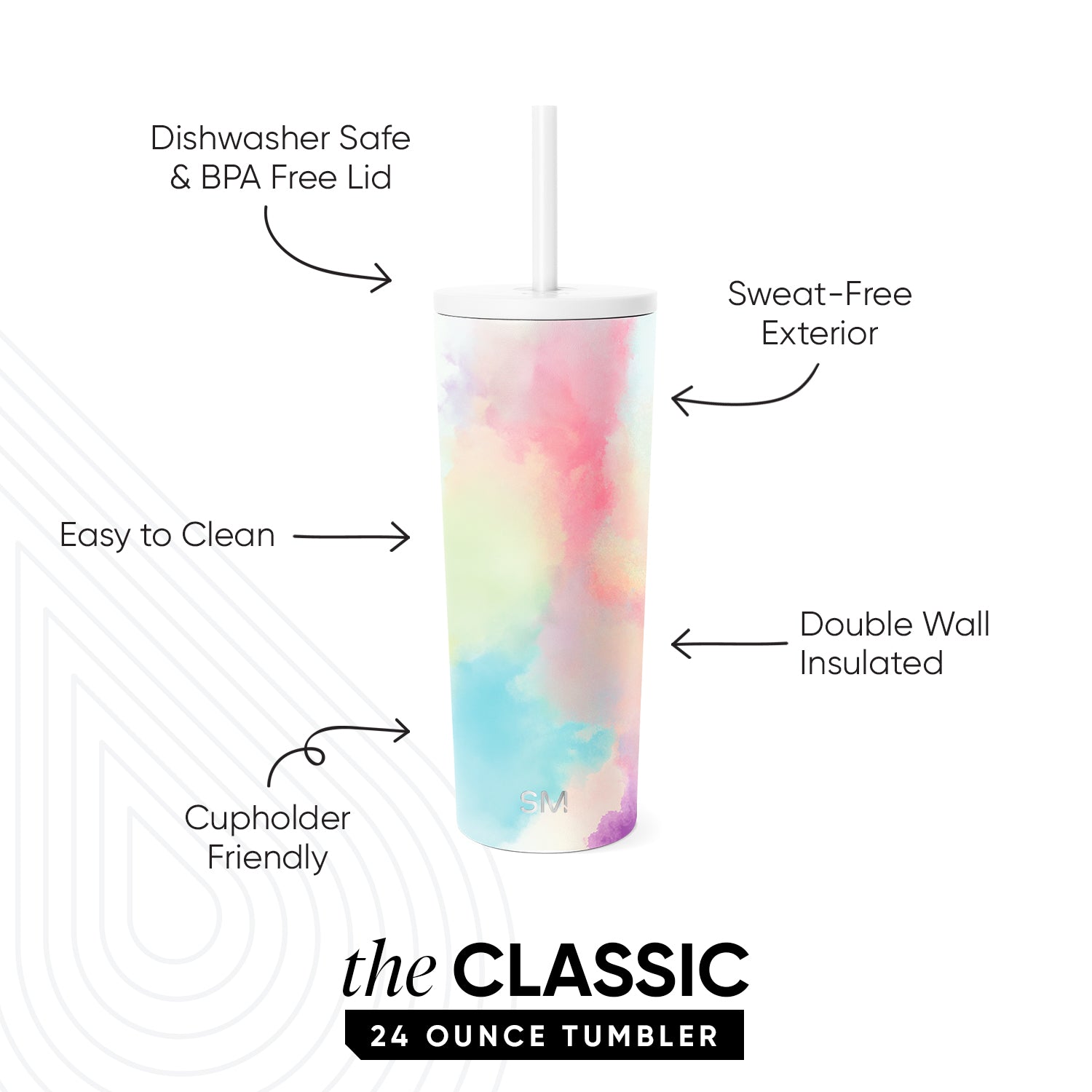 Classic Tumbler - Cotton Candy Tie Dye