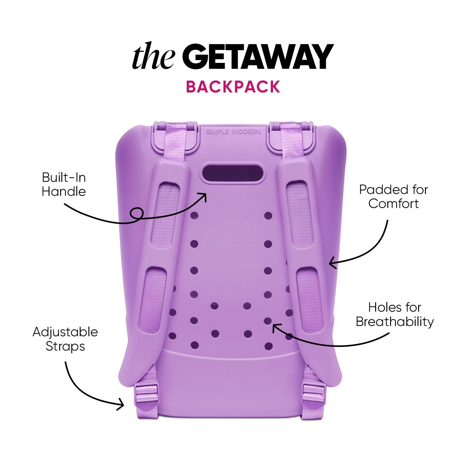 Large Getaway Backpack - Purple Breeze