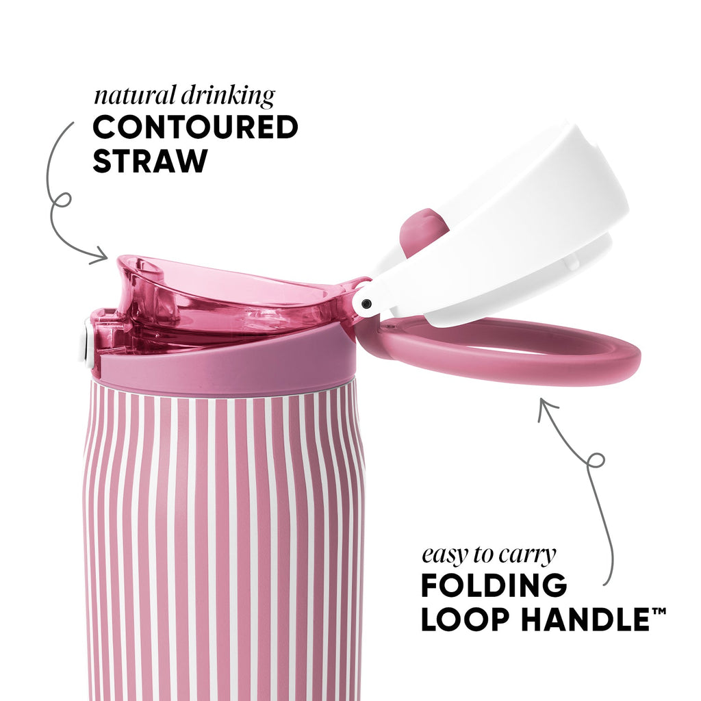 Mesa Loop with Covered Straw - Rose Stripes