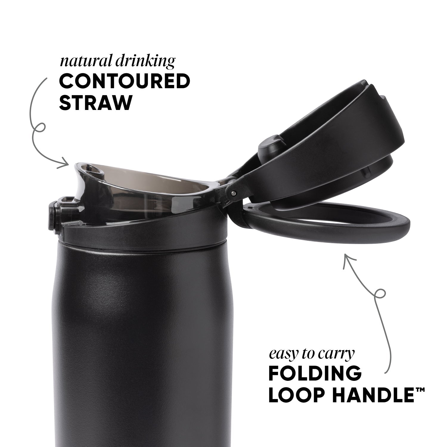 Mesa Loop with Covered Straw - Midnight Black