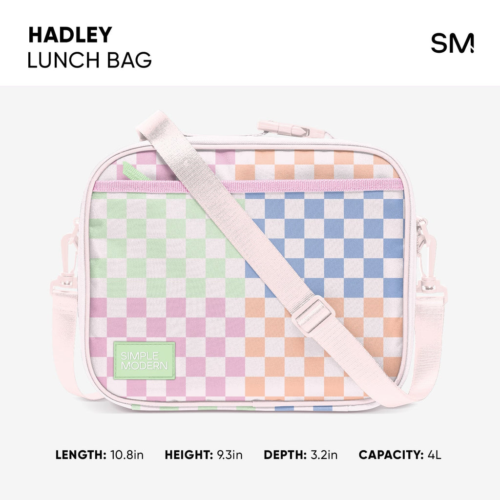 Hadley Lunch Bag with Shoulder Strap - Hopscotch Checkmate