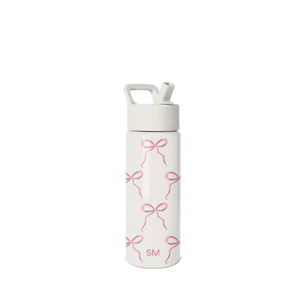 Summit Kids Water Bottle with Straw Lid - Bows