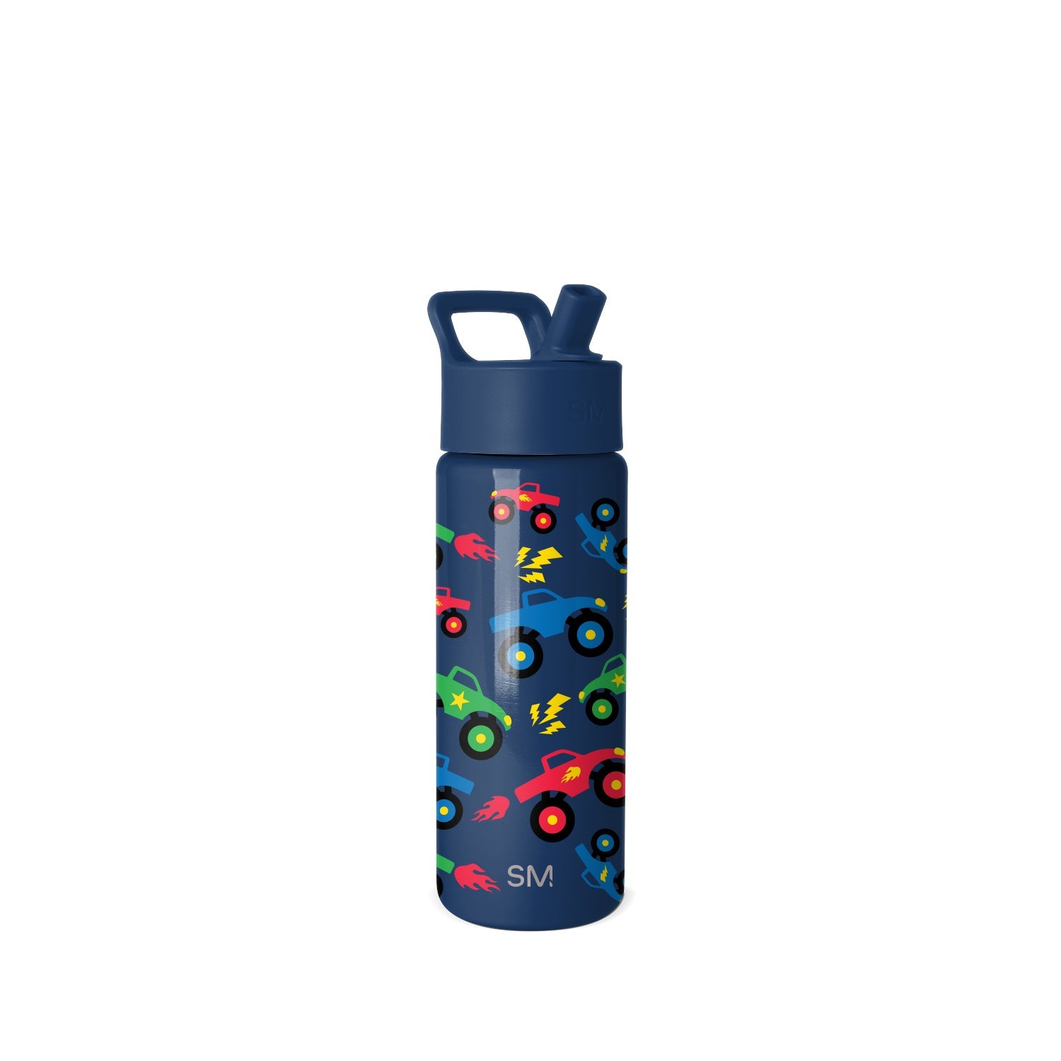 Summit Kids Water Bottle with Straw Lid - Monster Truck Rally