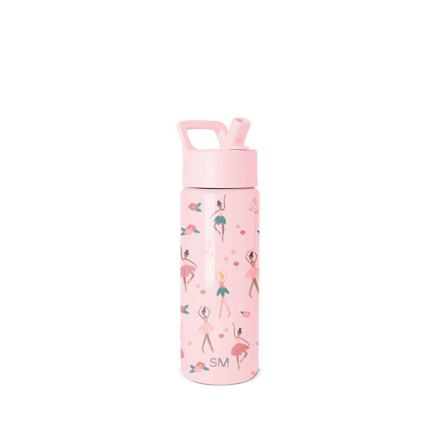 Summit Kids Water Bottle with Straw Lid - Pink Ballerina