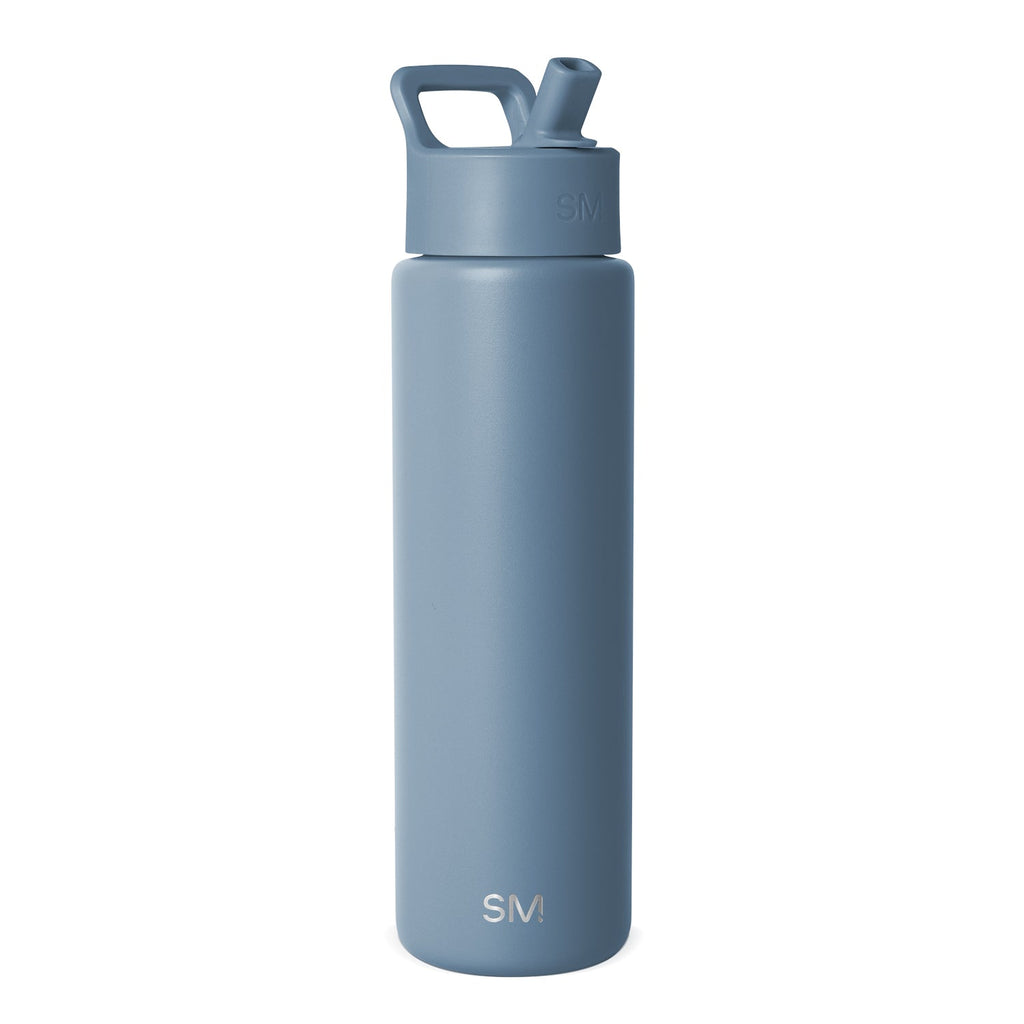 Summit Water Bottle with Straw Lid - Blue Dune