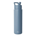 Summit Water Bottle with Straw Lid - Blue Dune