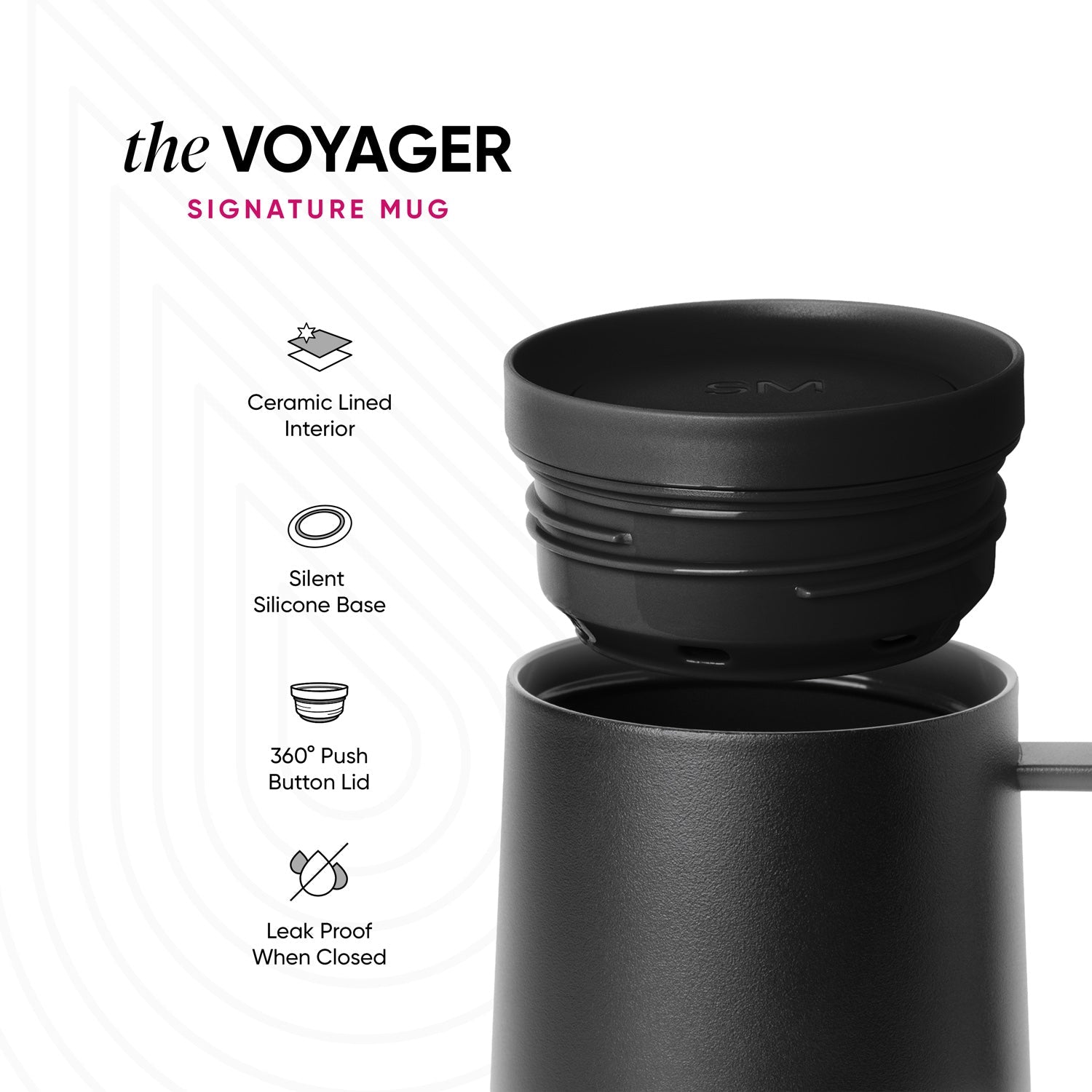 Voyager Mug with Handle - Signature - Midnight Black