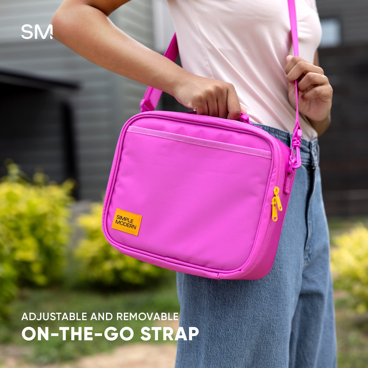 Hadley Lunch Bag with Shoulder Strap - Hopscotch Checkmate