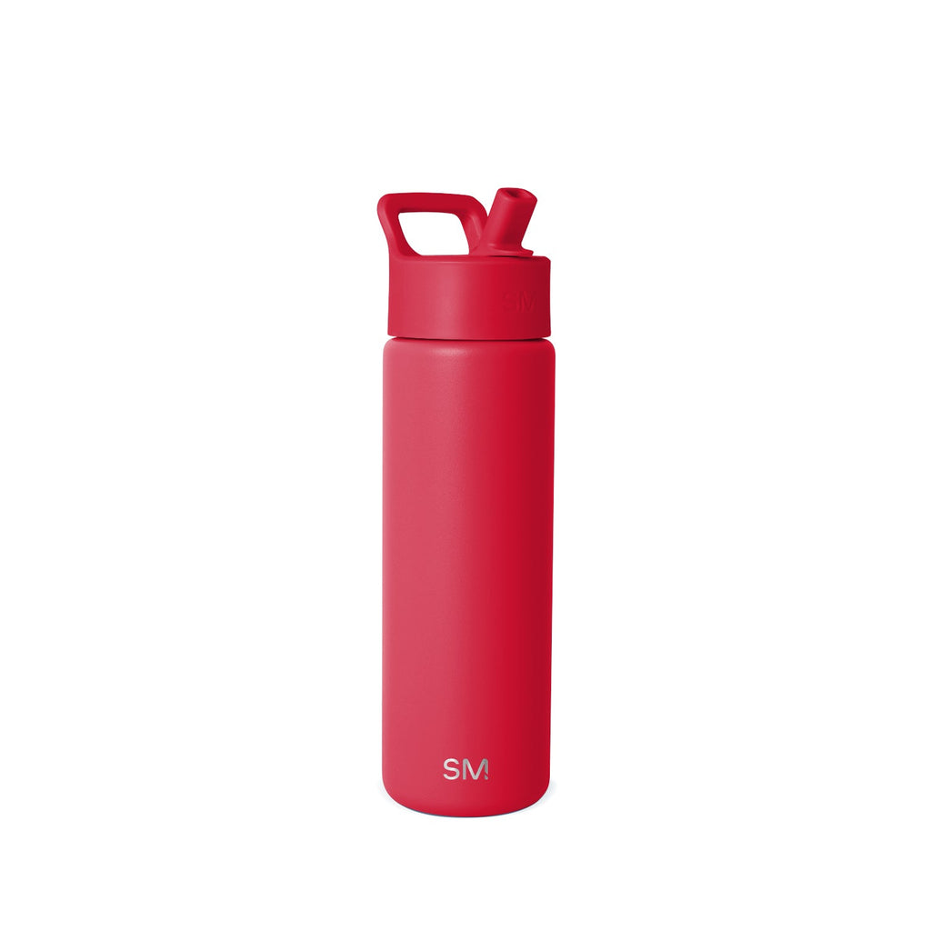 Summit Water Bottle with Straw Lid - Ember Red