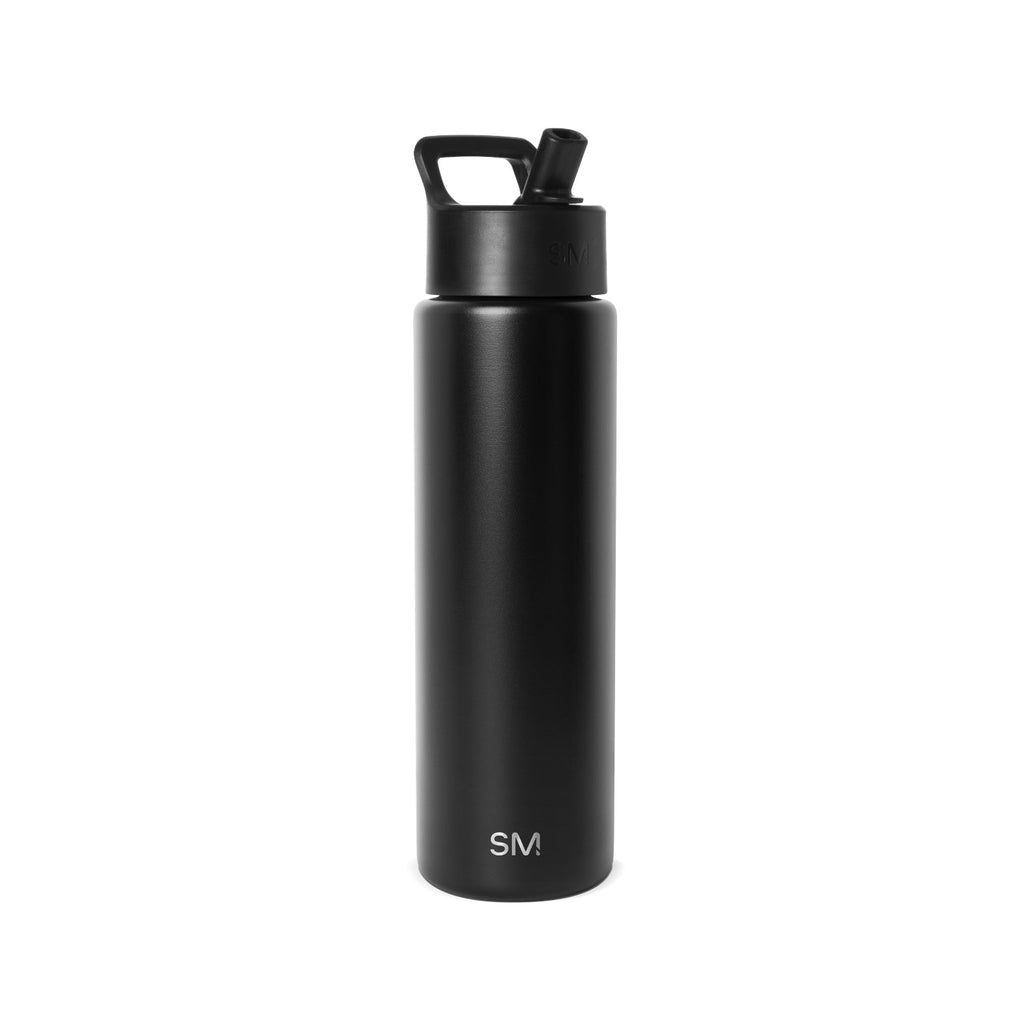 Summit Water Bottle with Straw Lid - Midnight Black
