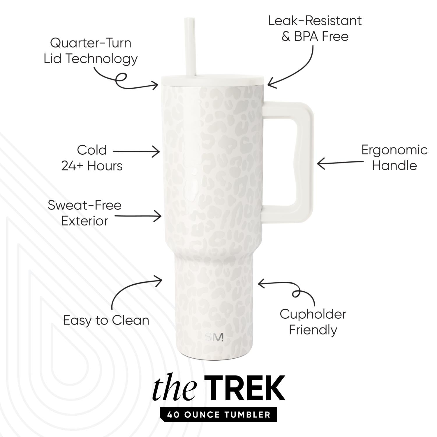 Trek Tumbler - Cream Leopard